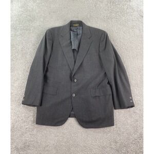 Vintage Brooks Brothers Suit Jacket 45 R Gray Wool Glen Plaid Luxury USA Premium
